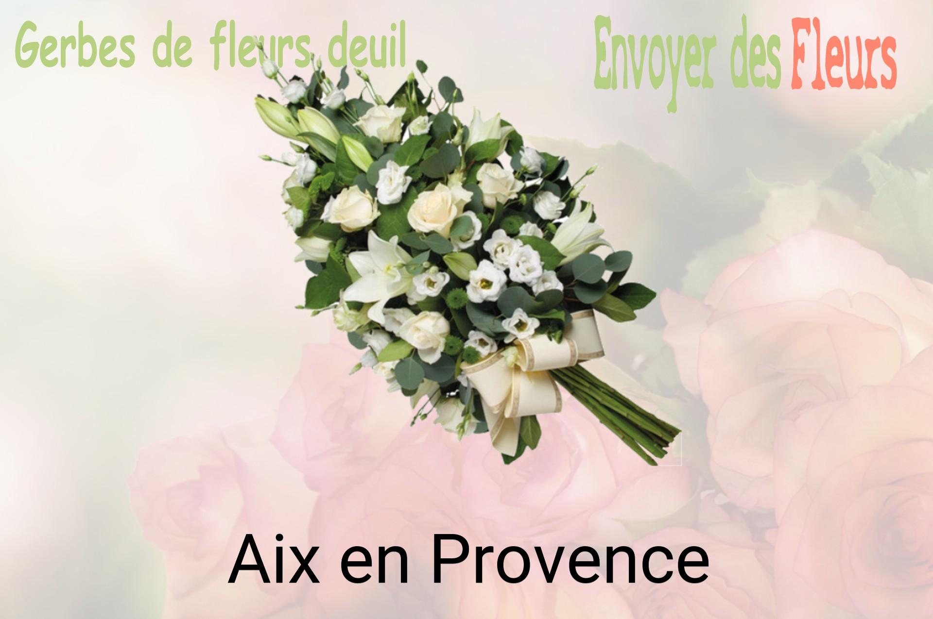 Gerbe de fleurs de deuil livrée à Aix-en-Provence